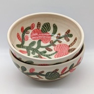 Adorable ramen Bowl 20 cm Nature Ukrainian Motifs, Ceramic Soup\Salad bowls