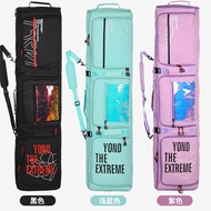 Skiboard Bag Veneer Bag Double Board Bag with Wheels Ski Board Bag Checkable Ski Board Bag