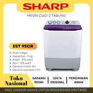 [khusus cianjur] Mesin Cuci SHARP EST 95 CR 2 Tabung 9kg