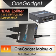 [🔥READY STOCK🔥]HDMI SPLITTER 1 IN 2 OUT FULL HD Support HDCP