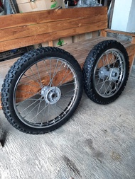wheelset klx ori ring 16 19 roda original kawasaki klx150 16/19