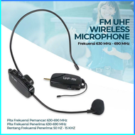 COD SeynLi FM UHF Wireless Microphone Headset Mini for Guide Tour / mik buat imam sholat / mic imam 