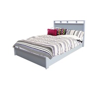 เตียงนอน เตียงพร้อมฟูกที่นอนสปริงหนา 8นิ้ว รุ่น JUNE สีขาว 3.5 ฟุต เฉพาะเตียง