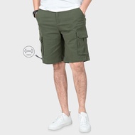 GALLOP : CASUAL SHORTS  กางเกงผ้าชิโนขาสั้น 5 กระเป๋า รุ่น GS9020 สี Olive Green - เขียว / ราคาปกติ 1,590.-