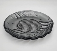 柳葉玻璃圓盤 琉璃盤 窯燒玻璃