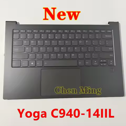 5CB0U44239 New For Lenovo Yoga C940-14IIL 81Q9 Laptop Upper Case Palmrest C-Cover Backlight keyboard