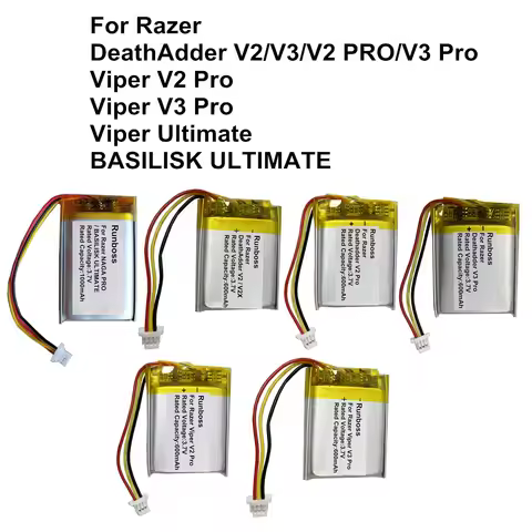 Replacement 600-1000mAh Battery For Razer DeathAdder V2 / Viper V2 Pro/ BASILISK ULTIMATE / V3 Pro W