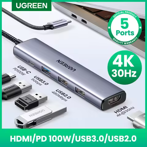 UGREEN USB C HUB Type C 3.1 to HDMI 4K SD TF PD 100W Adapter For Macbook iPad Pro Air M2 M1 PC Acces