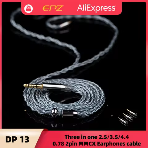 EPZ HIFI Earphone IEM Cable 7N OCC DP13 Single Crystal Copper Silver-Plated Graphene 2.5/3.5/4.4mm T