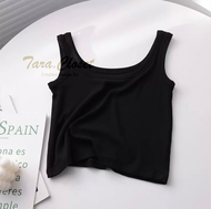 CVC004 TARA Corp เสื้อกล้าม เสื้อยืด คอเหลี่ยม แขนกุด เนื้อผ้าร่อง ผ้ายืด เนื้อนิ่ม ใส่สบาย ไม่ร้อน