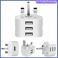 Uk Wall Plug Charger 3-pin Power Plug Adapter With 1-3 Usb Ports For Mobile Phone Tablets Fast Charger 5v / 2.1a Travel Charger future