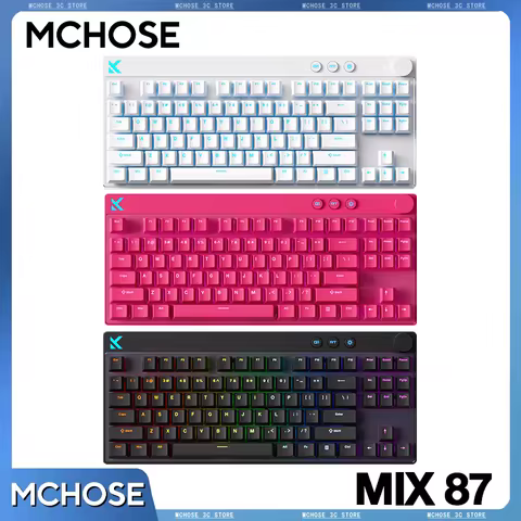 MCHOSE MIX 87 HE Gaming Keyboard 8kHz Polling Rate ADC Drict Link WASD Ultra Low Latency 0.08ms Supp