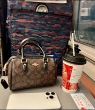 【包過驗】COACH蔻馳波士頓Rowan 18 經典老花印 香港發貨