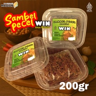 Original Madiun WIN Pecel Sambal 200gr - Sweet and Savory Spicy Sambal - Gado Seasoning - Gado, Sata