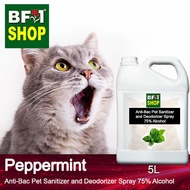 Antibacterial Pet Sanitizer Deodorizer Spray (ABPSD-Cat) - 75% Alcohol - Peppermint - 5L - Cat, Kitten