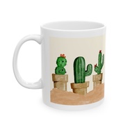 Cream Depiction Cactus Mug CF Ceramic Mug 11Oz