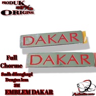 Dakar Emblem written Dakar reading Dakar Mitsubishi Pajero