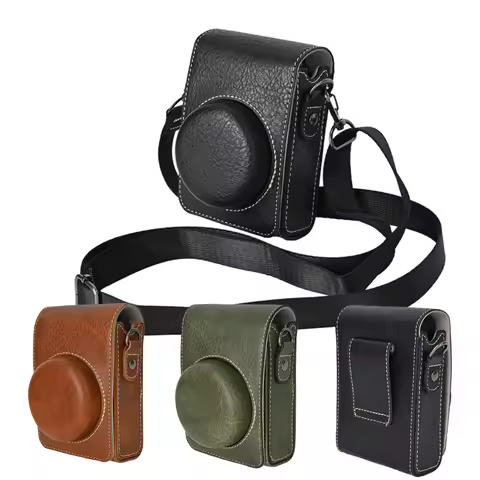 PU Leather Camera Bag Case for Canon SX740 HS SX730 G7X II G7XIII Sony ZV1II ZV1F ZV1M2 HX90 RX100 L