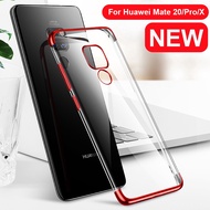 Huawei Mate 20X 20 30 40 Pro Shockproof Plating Clear Phone Case Ultra Light Cover