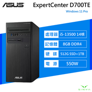 ASUS ExpertCenter 700TE華碩商用電腦/i5-13500/8G D4/512G SSD/1TB/550W/Win11 Pro/3年保固/3年到府維修