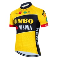 JUMBO VISMA Men AERO Bicycle Jersey lightweight Mtb Seamless Process Bike Cycling Clothing Shirt Maillot Ciclismo