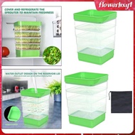 [Flowerhxy1] Seed Kits with Lid Germinate Seeds Indoors for Broccoli Grass Wheat