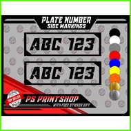 ❡ ◧ ✔ Multicab,  Plate Number Side Marking Sticker Decals Durable and High Quality