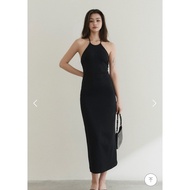 Beigy Cool Feeling Neck Cut Shoulder Beautiful Back Bra Dress Black S