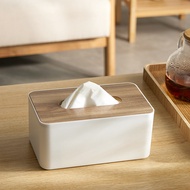 【ks1480.my】 Desktop Living Room Japanese Style Bamboo Wood Tissue Box Plastic Simple Paper Box Creat