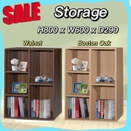 3+2tier Storage Wooden Book Shelf Bookcase 4 tier Multipurpose Storage Shelf Rak Buku Furniture Box