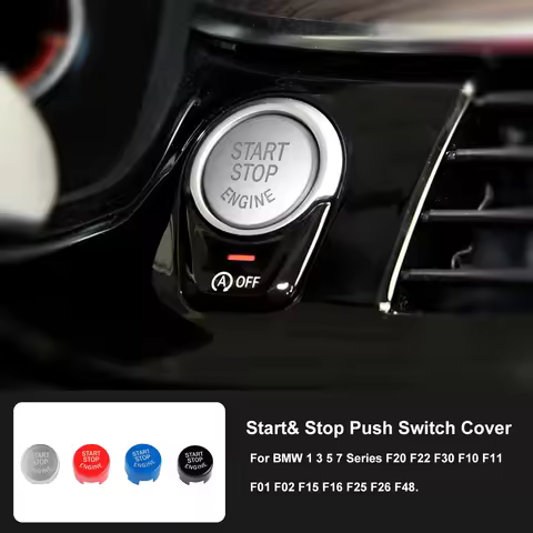 Engine START STOP Button Cover Key Decor For BMW 1 3 5 7 Series F20 F22 F30 F10 F11 F01 F02 F15 F16 