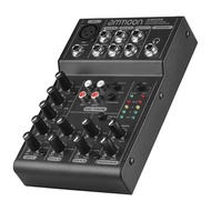 musicalbase-MY Btuty AGM05 5-Channel Mini Mixer Mixing Console USB Audio Interface Plug-and-Play +48