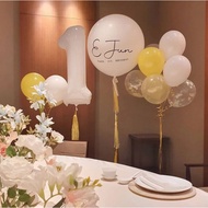 107cm American Version Slim White Number Aluminum Film Balloon New Style Imitation Beauty Big Number