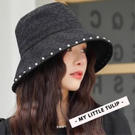 Women's Bucket Hat Brocade Lace Woman Hat Sweet Hat/