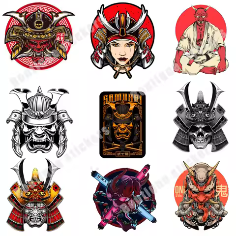 Japanese Samurai Culture Ninja Skull Car Sticker PVC Waterproof Vinyl Samurai SAMOURAI SA Bushido He