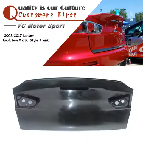 CSL Style evo x carbon fiber trunk Fits 2008-2017 Lancer Evolution X Rear Bootlid Car Accessories Fi