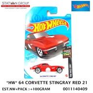 HOT WHEELS HW CORVETTE STINGRAY RED 2164 - DIECAST