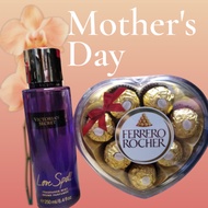 Ferrero Rocher 8pcs Chocolate + Victoria's Perfume Scent Gift  For Mother's Day