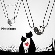 Cat Yin Yang Necklace Cat Bff Necklace Cat puzzle couple necklace