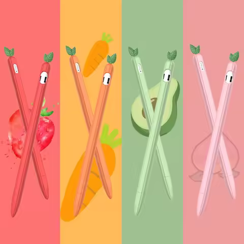 Cute Vegetable Silicone Case For Apple Pencil 1 2 Pen Protective Sleeve Skin Cover Pen Case For Appl
