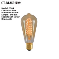 Dimmable Edison Style LED Bulb 40W Warm Light
