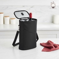 [Teh] 2 Bottle Insulated  Carrier Bag with Cooling Lining for Safe Travel and Picnic [VN]