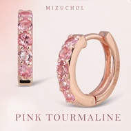 Mizuchol ต่างหู Rose Bubbles Earrings พลอย Pink Toumarine