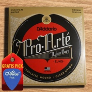 Guitar Strings Acoustic Clear Nylon D' Addario Pro Arte EJ45