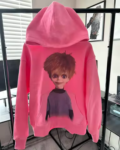Harajuku Belle Pink Glenn Personalized Trendy Hoodie Women's Street Wear