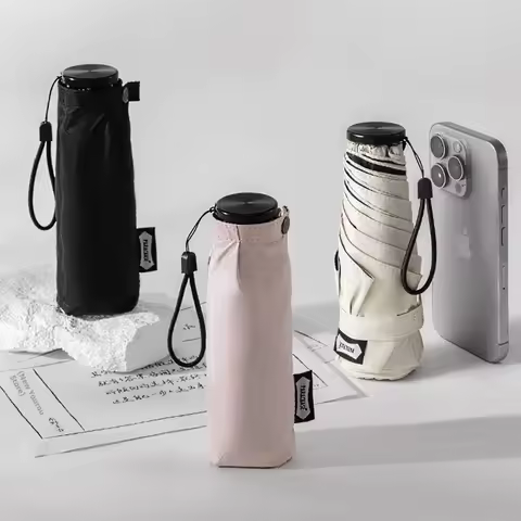 Parachase Ultra-light Mini Umbrella Woman Portable 5 Folding Sun Umbrella 150g Foldable Compact Umbr