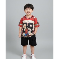 D4 Kids Streetwear Number Character Boys Jersey Set