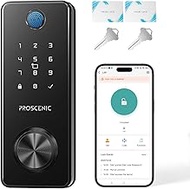 Proscenic Fingerprint Keyless Deadbolt Keypad Smartphone Remote WiFi Bluetooth Physical Keys Unlock Temporary Passwords Smart Lock Waterproof Easy Installation