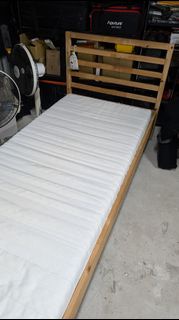【二手】 IKEA TARVA 松木實木床架 90x200 cm + 床墊 【自取不寄送】