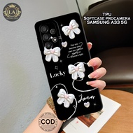 HP Latest Samsung A33 5G Case - Black Fashion Case - Samsung A33 5G Softcase - Pro Camera Case - Lat